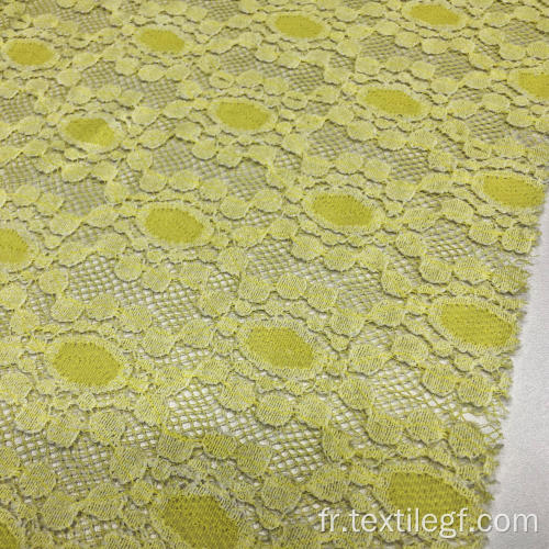 Tissu à tricoter en dentelle (jaune)